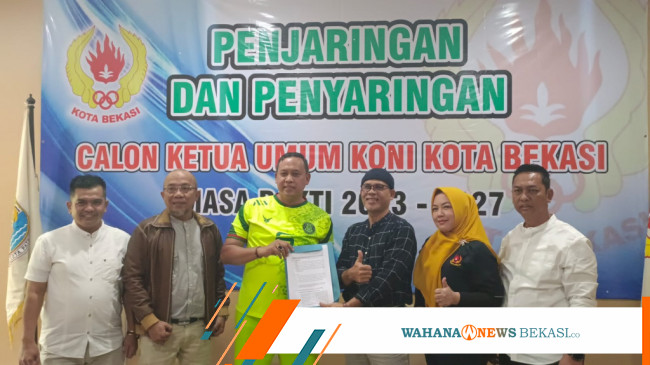 Tri Adhianto Ambil Formulir Calon Ketum KONI 2023 2027 Wahana News Bekasi