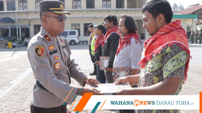 Sambut Hari Bhayangkara Ke Polres Karo Gelar Apel Satkamling