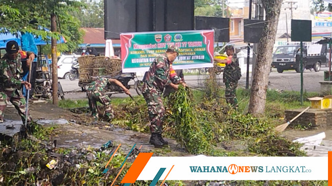 Karya Bakti Gotong Royong Forkopimca Tanjung Pura Dengan Masyarakat