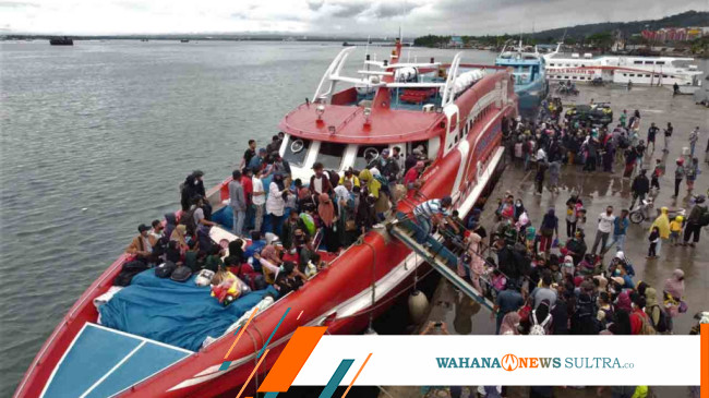 Ksop Kendari Penumpang Mudik Dari Pelabuhan Nusantara Kendari