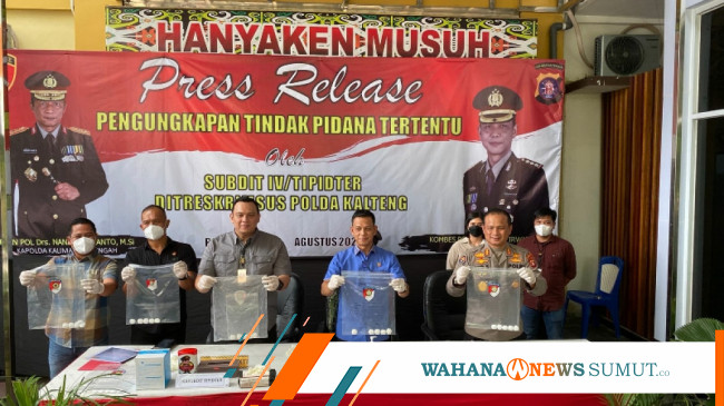 Subdit Tipiter Ditreskrimsus Polda Kalteng Ungkap 1 Ton 350 Kg Bahan