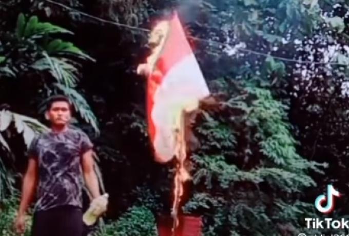 Viral Pembakaran Bendera Merah-Putih, Polisi: Pelaku Orang Aceh Berdomisili di Malaysia