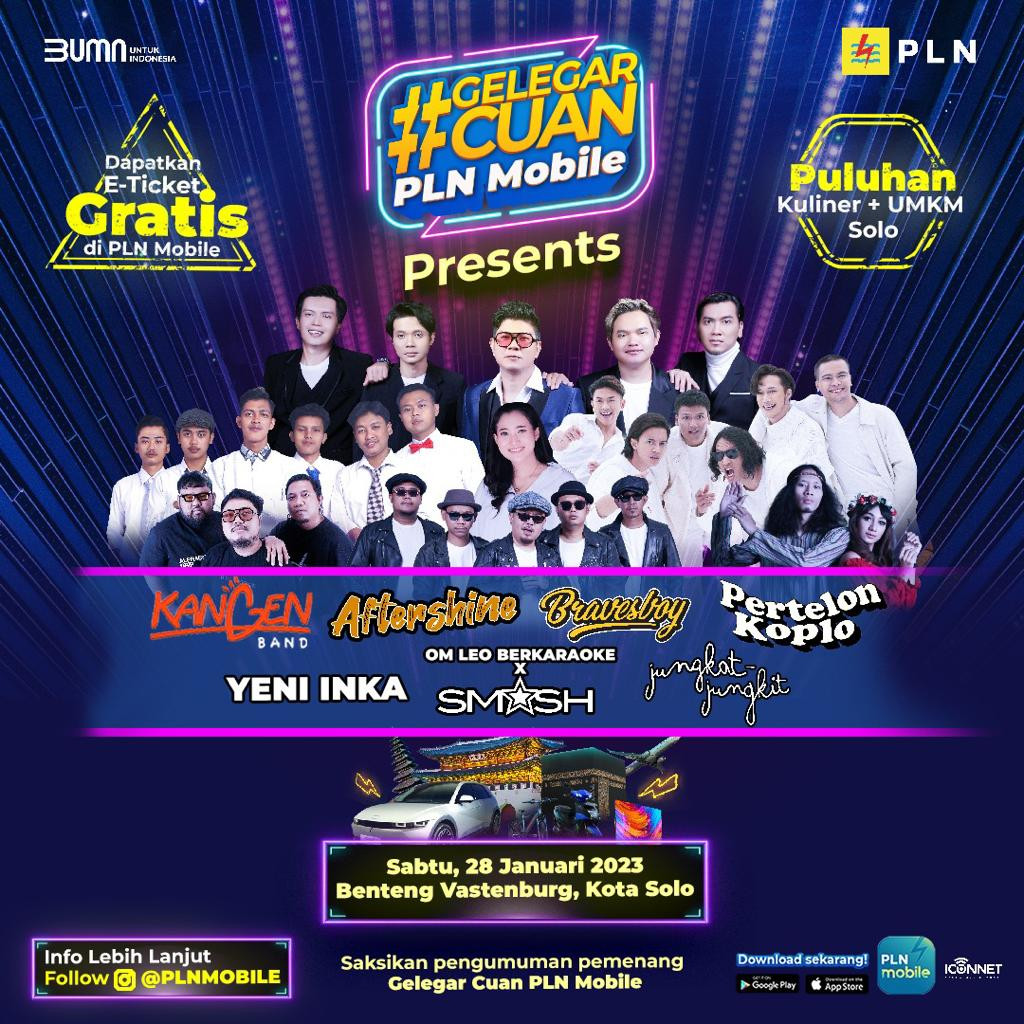 Konser Musik Nusantara Bakal Ramaikan Puncak Gelegar Cuan PLN Mobile