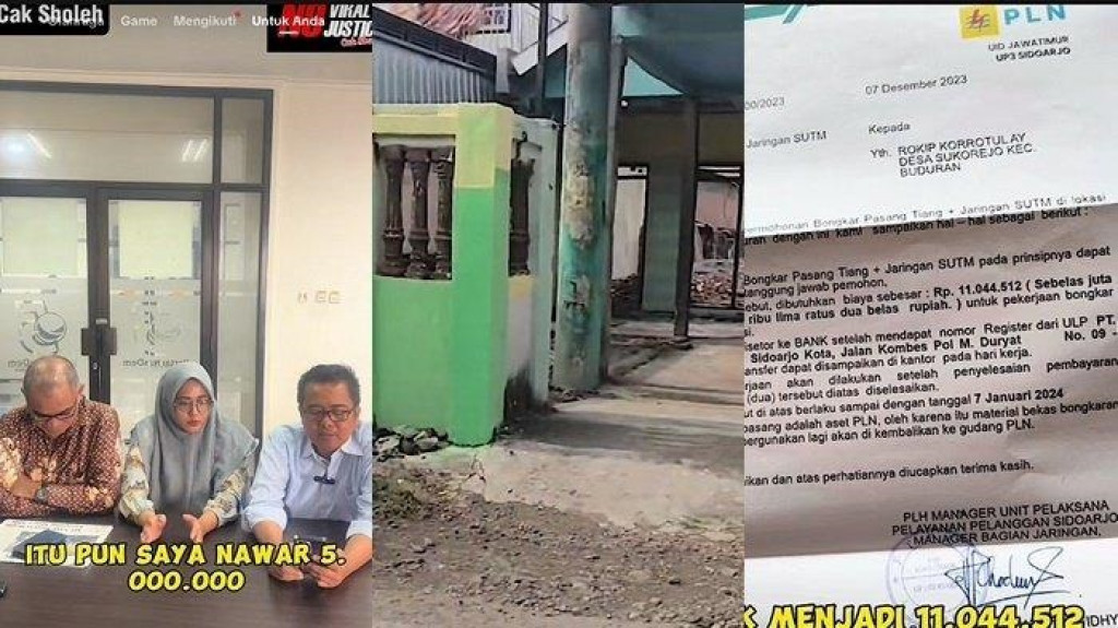 Viral di Medsos Biaya Pindah Tiang Listrik Bayar Rp11 Juta di Sidoarjo, PLN Buka Suara