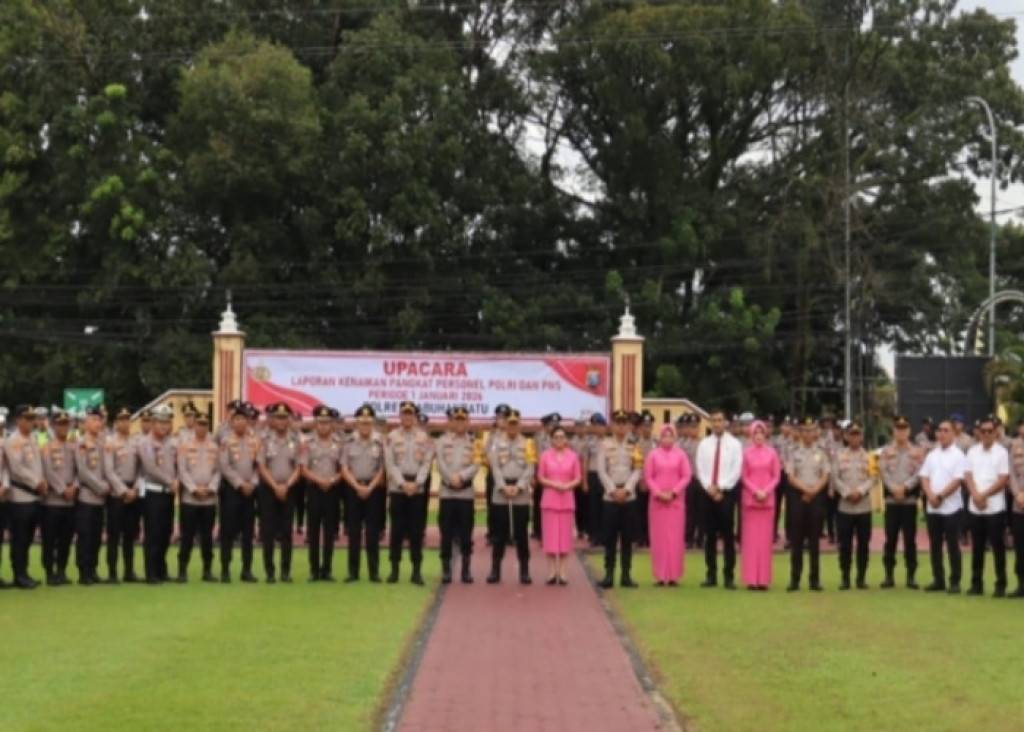 61 Personel Polres Labuhanbatu Naik Pangkat, Kapolres Tekankan Tanggung Jawab dan Profesionalisme
