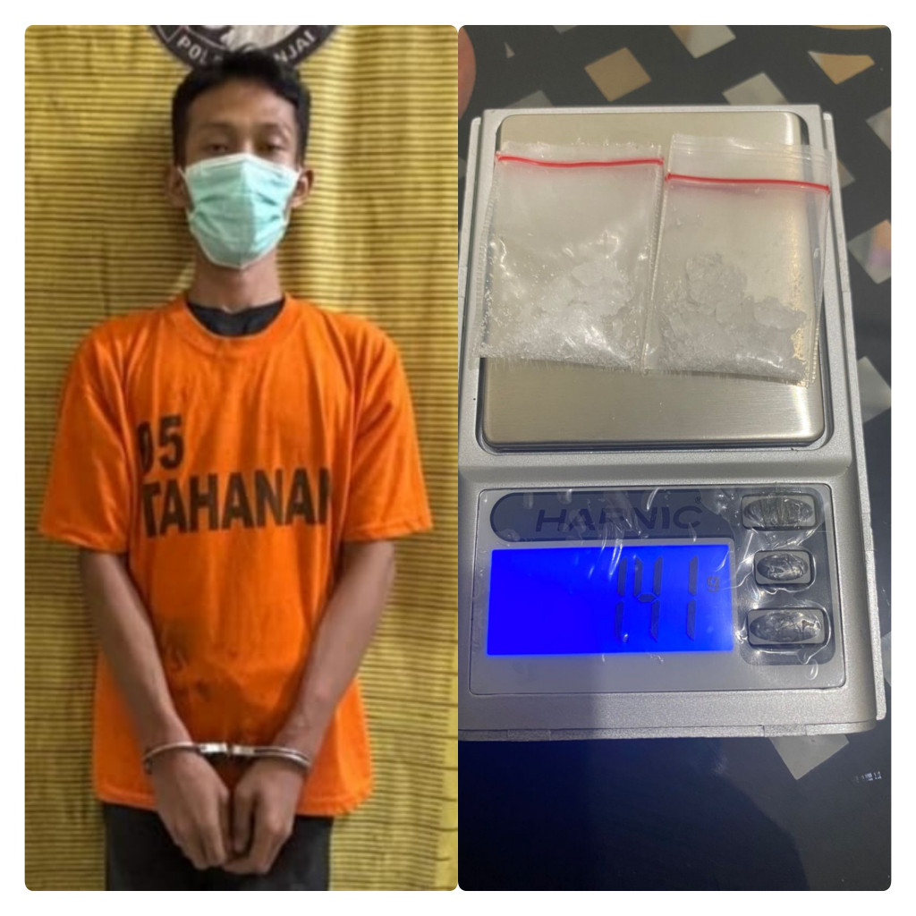 Edarkan Narkoba Di Timbang Langkat  Binjai Timur, Seorang Pria Di Tangkap Satnarkoba Polres Binjai