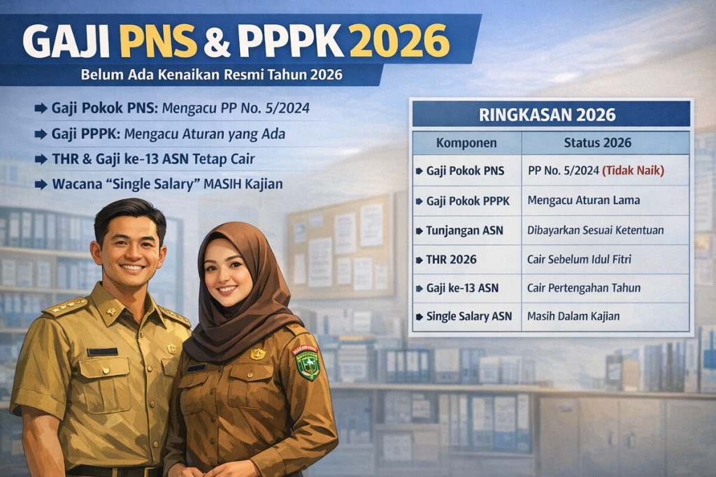 Gaji ASN dan PPPK di Tahun 2026 Naik? Ini Info Lengkapnya