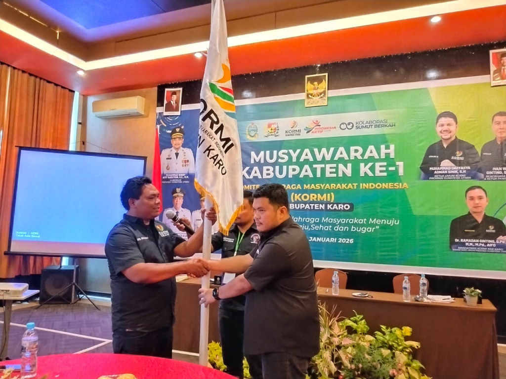 Melalui Musyawarah Terbuka,,Maha Sendi Sembiring Milala Terpilih Ketua  KORMI Kabupaten Karo Tahun  2026 - 2030