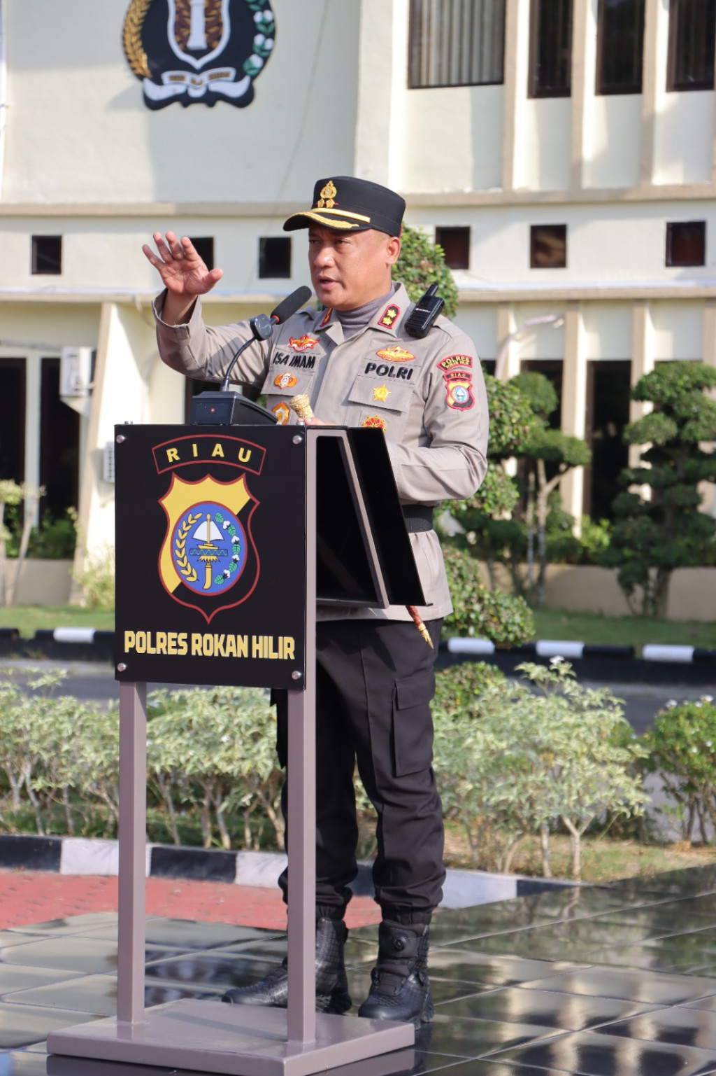 Polres Rohil Gelar Apel Kesiapsiagaan Penanggulangan Karhutla