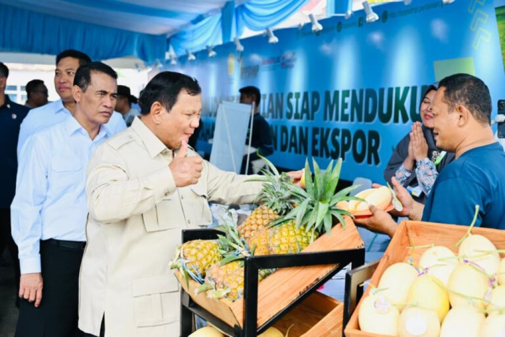 Prabowo Tinjau Hilirisasi dan Teknologi Pertanian Modern pada Panen Raya di Karawang