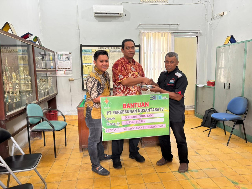 Resmi Diserahterimakan, Program TJSL PTPN IV Regional II Unit Kebun Gunung Bayu Sukses Terlaksana di Nagori Sidotani