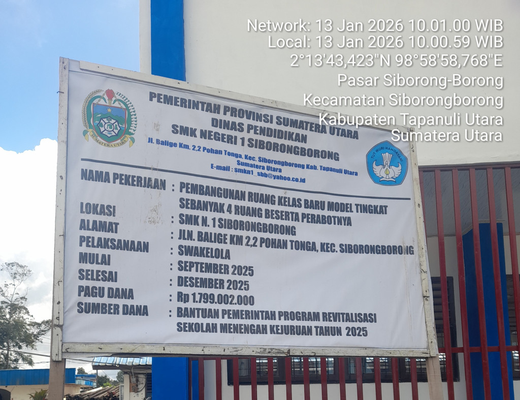 Revitalisai SMK Negeri I Siborongborong Terkesan Asal Siap, Swakelola P2SP Dinilai Minim Transparansi