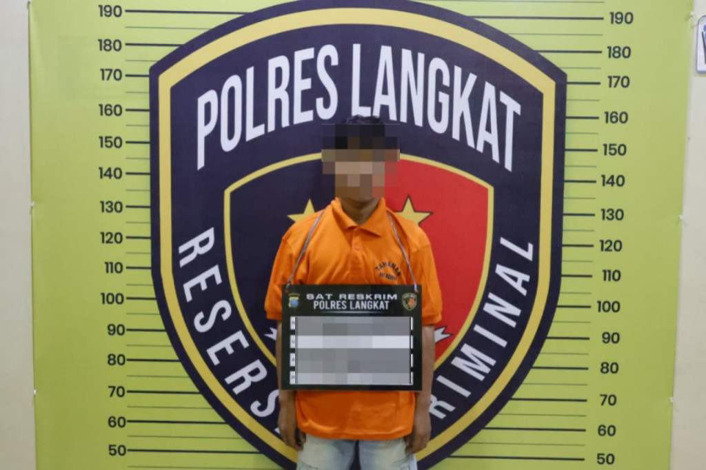 Unit Pidum Sat Reskrim Polres Langkat Amankan Diduga Pelaku Pelemparan Mobil Box di Pantai Gemi