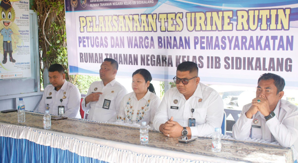 Wujudkan Lingkungan Bersih Narkoba, Rutan Sidikalang Tes Urine Petugas dan Warga Binaan