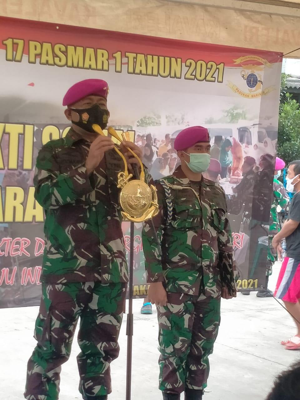 Peringati Hari Jadi ke-17 Pasukan Marinir 1 Adakan Bakti sosial