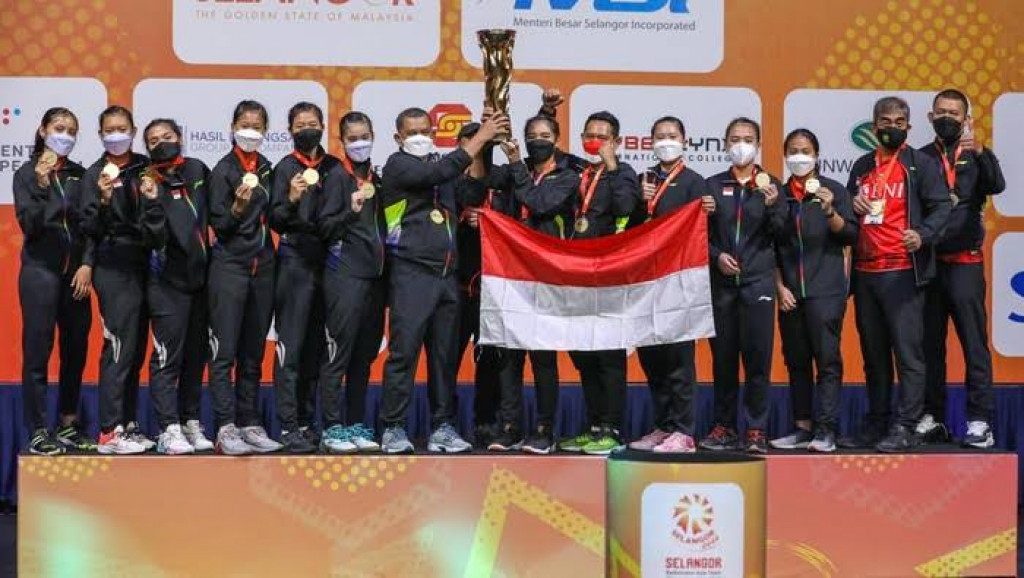 Tim Putra Indonesia Juara Badminton Asia Team Championship 2022