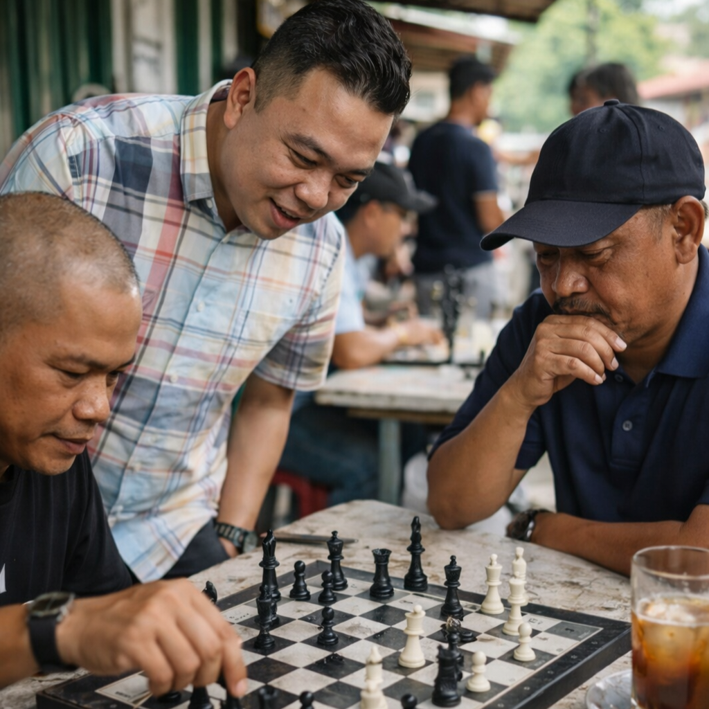 Anggota DPRD Labuhanbatu H. Romario Simangunsong Gelar Catur Gembira di Rantauprapat