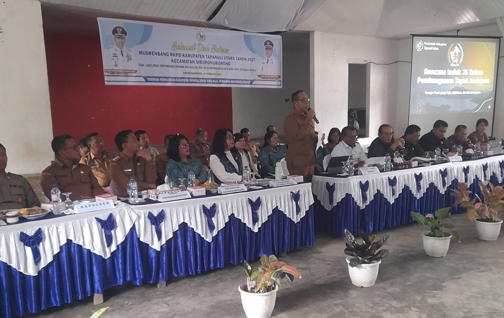 Bupati Taput Buka Musrenbang Kecamatan Siborongborong Diwarnai Keterbatasan Anggaran, Pembangunan Harus Terencana dan Berkelanjutan