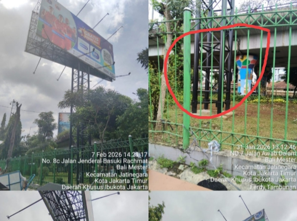 Gubernur DKI Jakarta Didesak Perintahkan Satpol-PP Bongkar Reklame Ilegal di Jatinegara