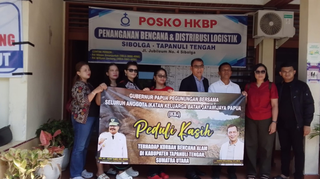 IKBJ Papua Pegunungan Salurkan Bantuan Rp130 Juta untuk Korban Bencana di Sibolga dan Tapanuli Tengah