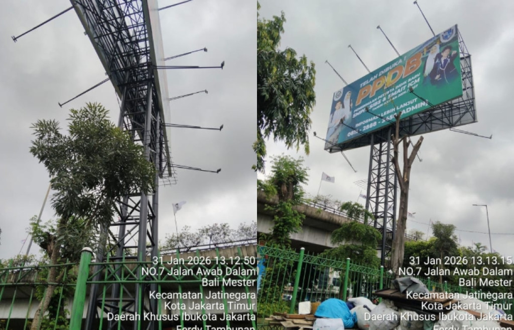 Instruksi Presiden Prabowo Soal Penertiban Reklame, Satpol-PP DKI Diminta Bongkar Reklame Ilegal di Jatinegara