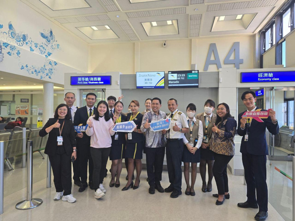 KDEI Taipei Lepas Penerbangan Carter Perdana TransNusa Rute Taipei–Manado