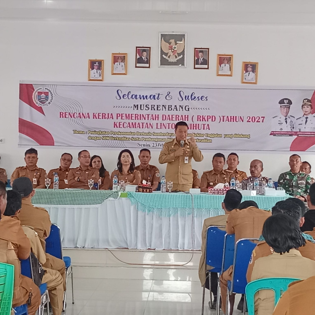 Kecamatan Lintongnihuta Gelar Musrenbang RKPD 2027  Anggota DPRD Humbahas Nihil.