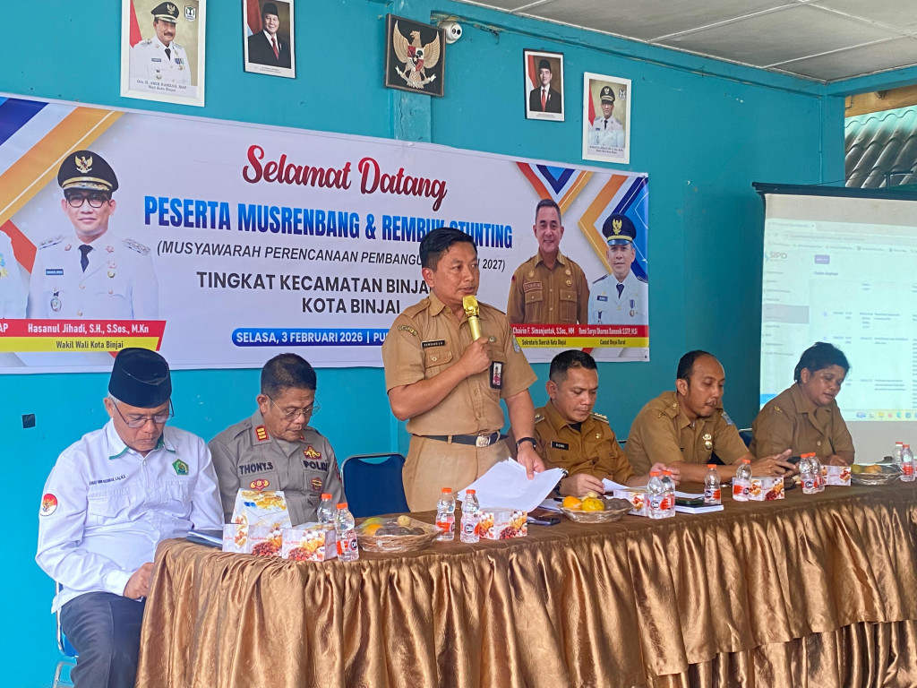 Musrenbang 2027 & Rembuk Stunting Kecamatan Binjai Barat Tekankan Partisipasi Masyarakat