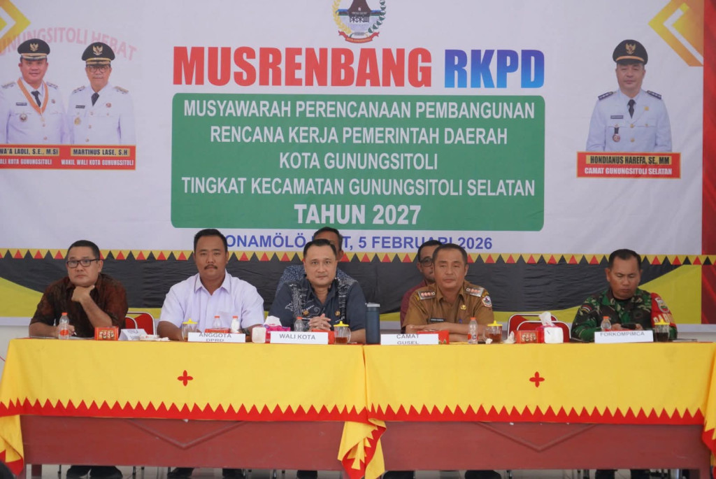 Musrenbang Kecamatan Gunungsitoli Selatan, Sekda: Forum Strategis Menampung Aspirasi Masyarakat