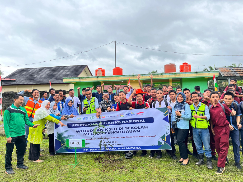PAMA Cluster SSBA Gelar Penanaman Pohon sebagai Sarana Edukasi K3 di Lingkungan Sekolah