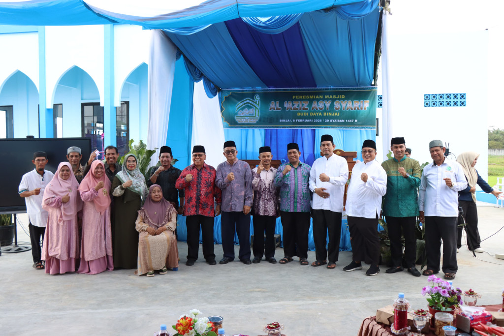 Pemko Binjai Resmikan Masjid Al Aziz Asy Syarif di Kelurahan Jati Makmur, Diharapkan Jadi Pusat Ibadah dan Pemberdayaan Umat