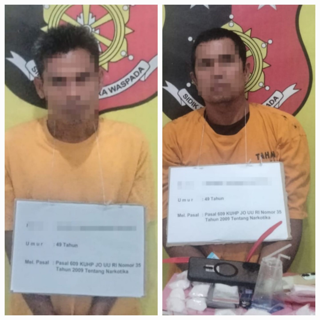 Polisi Gerebek Kontrakan di Padang Bolak, Dua Pria Diduga Simpan Sabu Diamankan