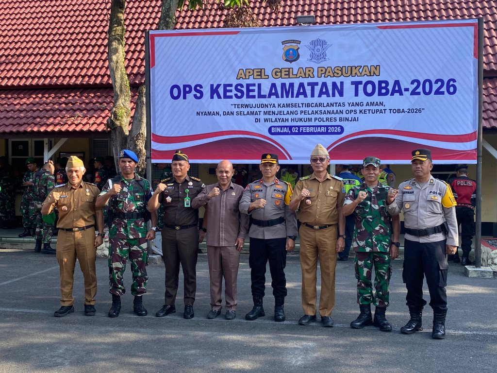 Polres Binjai Gelar Apel Operasi Keselamatan Toba 2026 Jelang Ramadan dan Idul Fitri