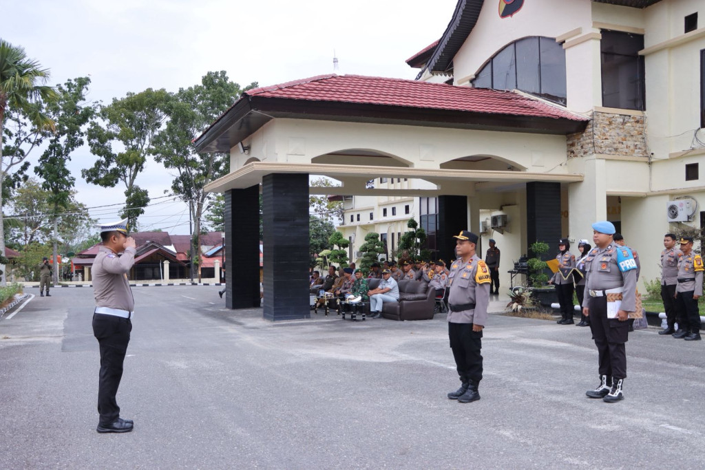 Polres Rohil Gelar Apel Operasi Keselamatan Lancang Kuning 2026, Fokus Edukasi dan Pencegahan Laka Lantas