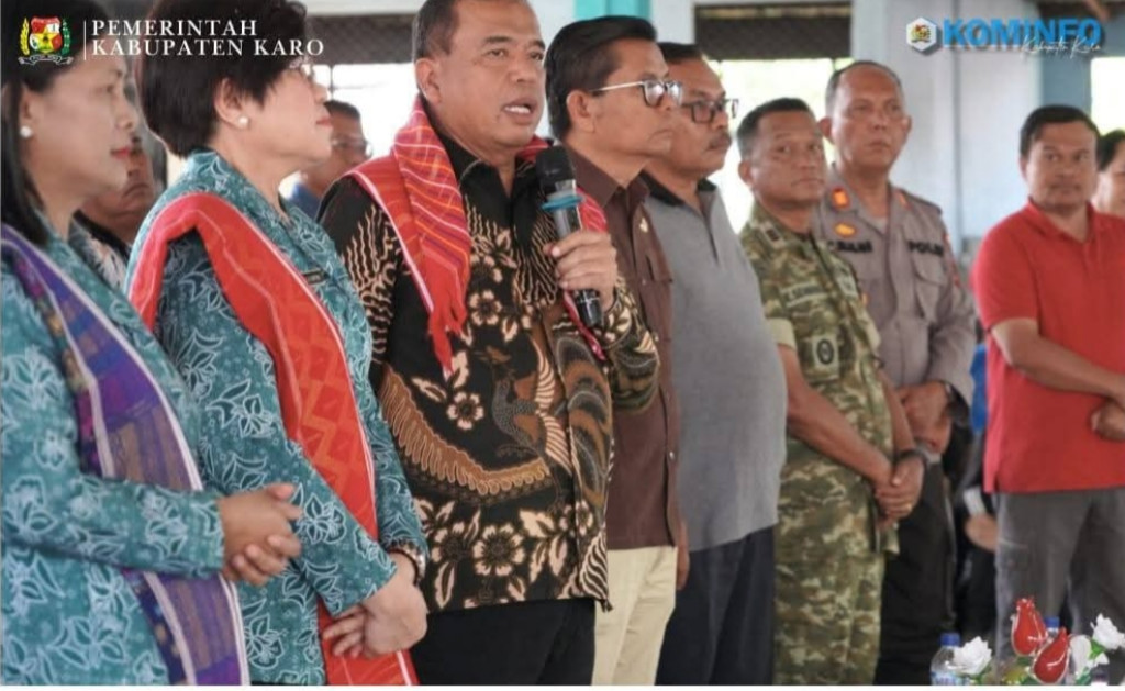 Sambangi Warga Dalam  Gerakan Indonesia ASRI di Kecamatan Munte,Bupati Karo Ajak Warga Ciptakan Lingkungan Aman dan Kondusif