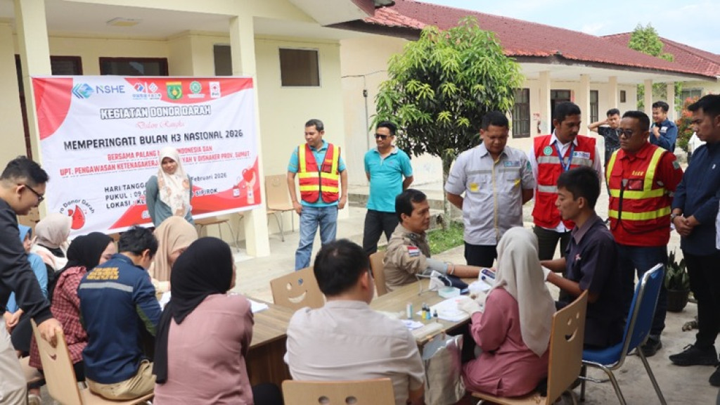 Sambut Bulan K3 Nasional 2026, PT NSHE dan Sinohydro Gelar Donor Darah di PLTA Batangtoru
