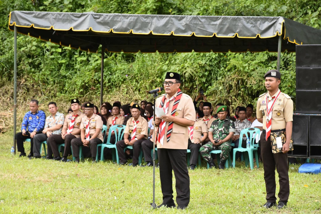 Sekda Buka Jambore Cabang Pramuka Penggalang Tingkat Kabupaten Madina
