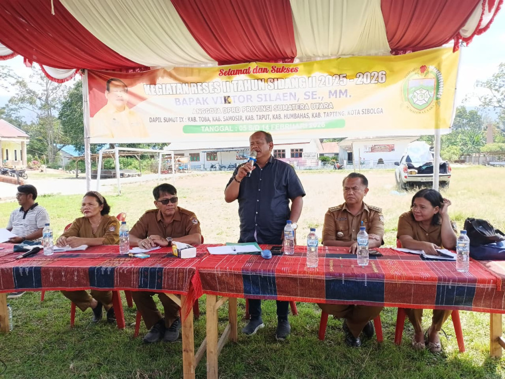 Victor Silaen Gelar Reses di Desa Silaen, Pembangunan Jalan Silimbat–Labura Segera Dilaksanakan