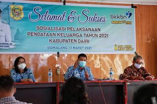 Sekda Dairi Buka Sosialisasi Pelaksanaan Pendataan Keluarga Tahun 2021