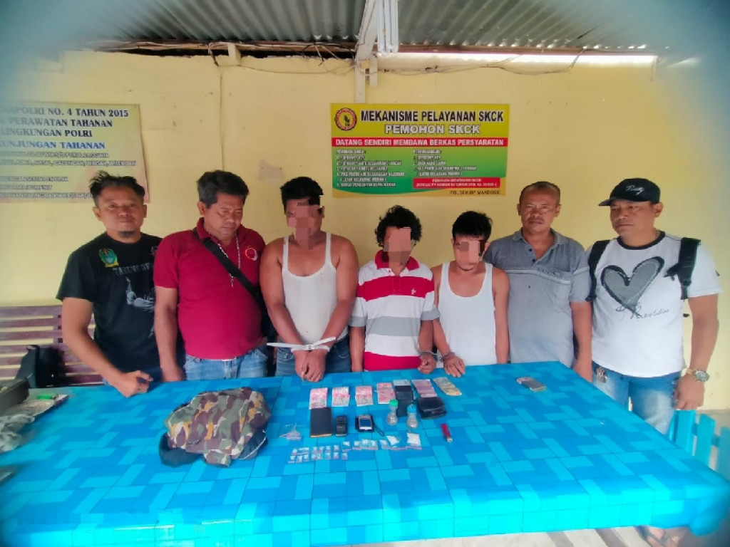Tiga Pemakai Narkoba Ditangkap Unit Reskrim Polsek Bandar Pasir Mandoge
