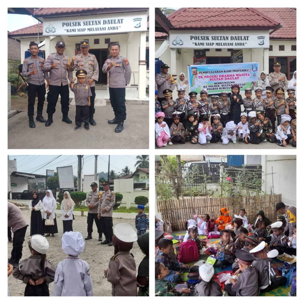 Wujudkan Polisi Sahabat Anak, Polsek Sultan Daulat Terima Kunjungan TK Negeri Darma Wanita