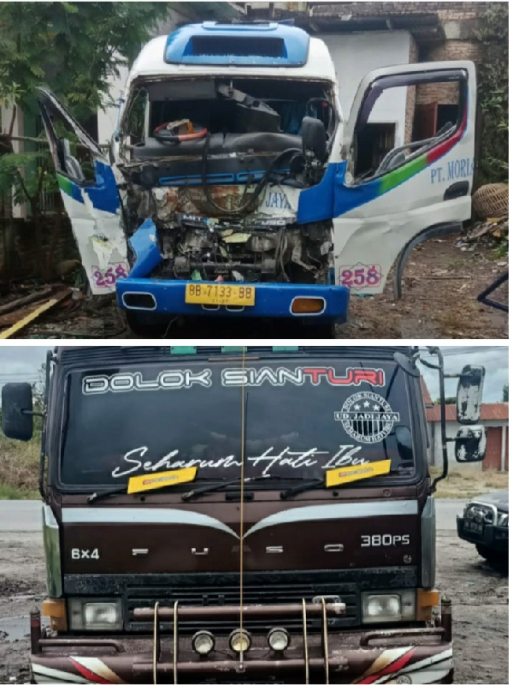 Bus Moria Tabrak "Pantat" Truk Parkir di Tarutung, 15 Orang Luka-luka