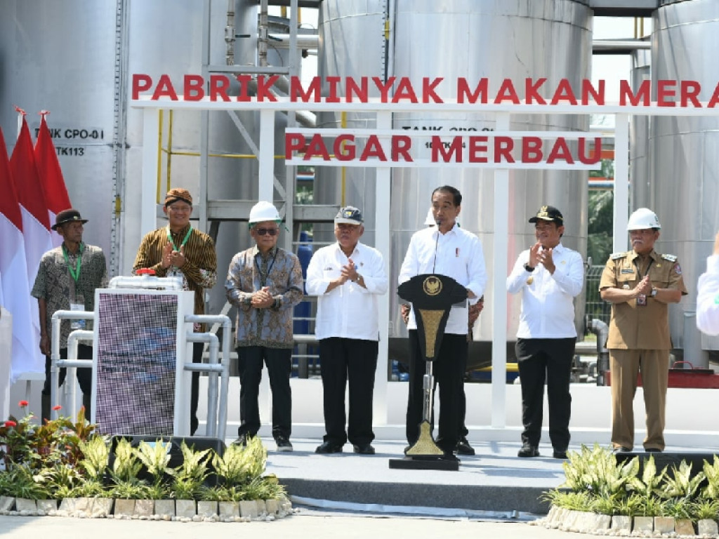 Presiden Jokowi Resmikan Pabrik Minyak Makan Merah di Pagar Merbau Deli Serdang