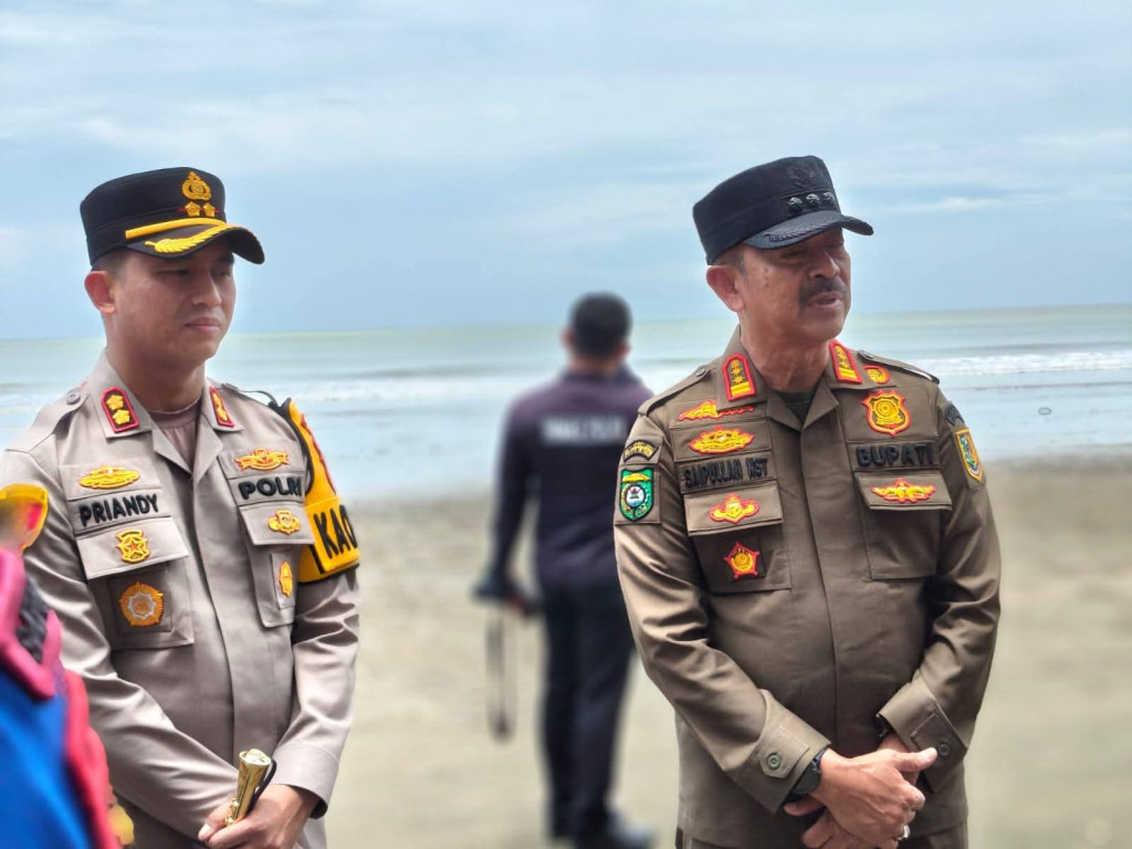 Bupati dan Kapolres Madina Cek Kesiapan Pos Pam dan Objek Wisata di Pantai Barat
