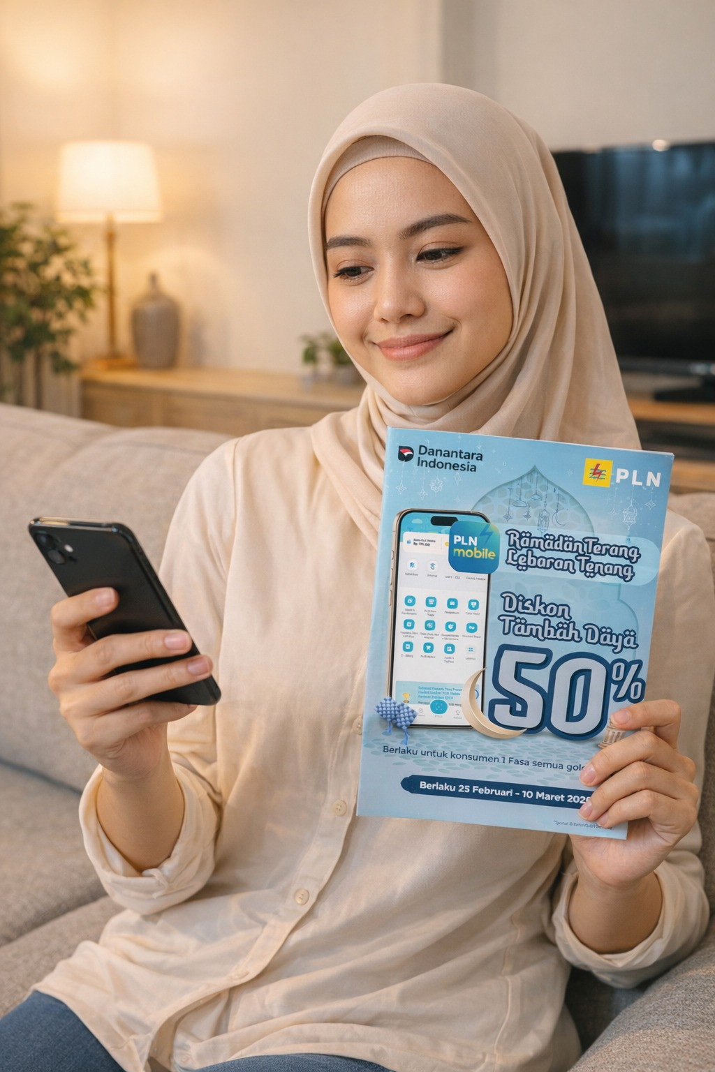 Diskon 50% Tambah Daya PLN Mobile, Solusi Listrik Andal untuk Ramadan dan Lebaran