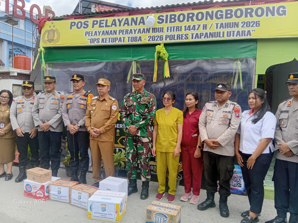 Kapolres Taput Bersama Forkopimda Kunjungi Pos Pelayanan Perayaan Idul Fitri 1447 H Tahun 2026