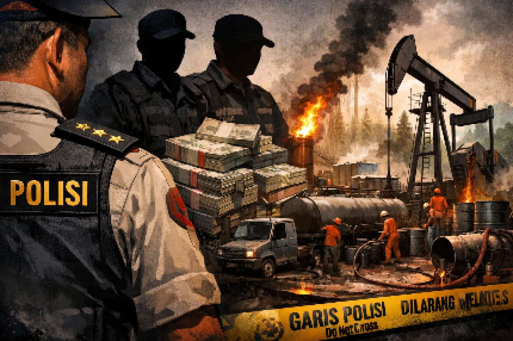 Mafia Minyak Ilegal Batanghari Diduga Dibekingi Oknum Polisi Aktif