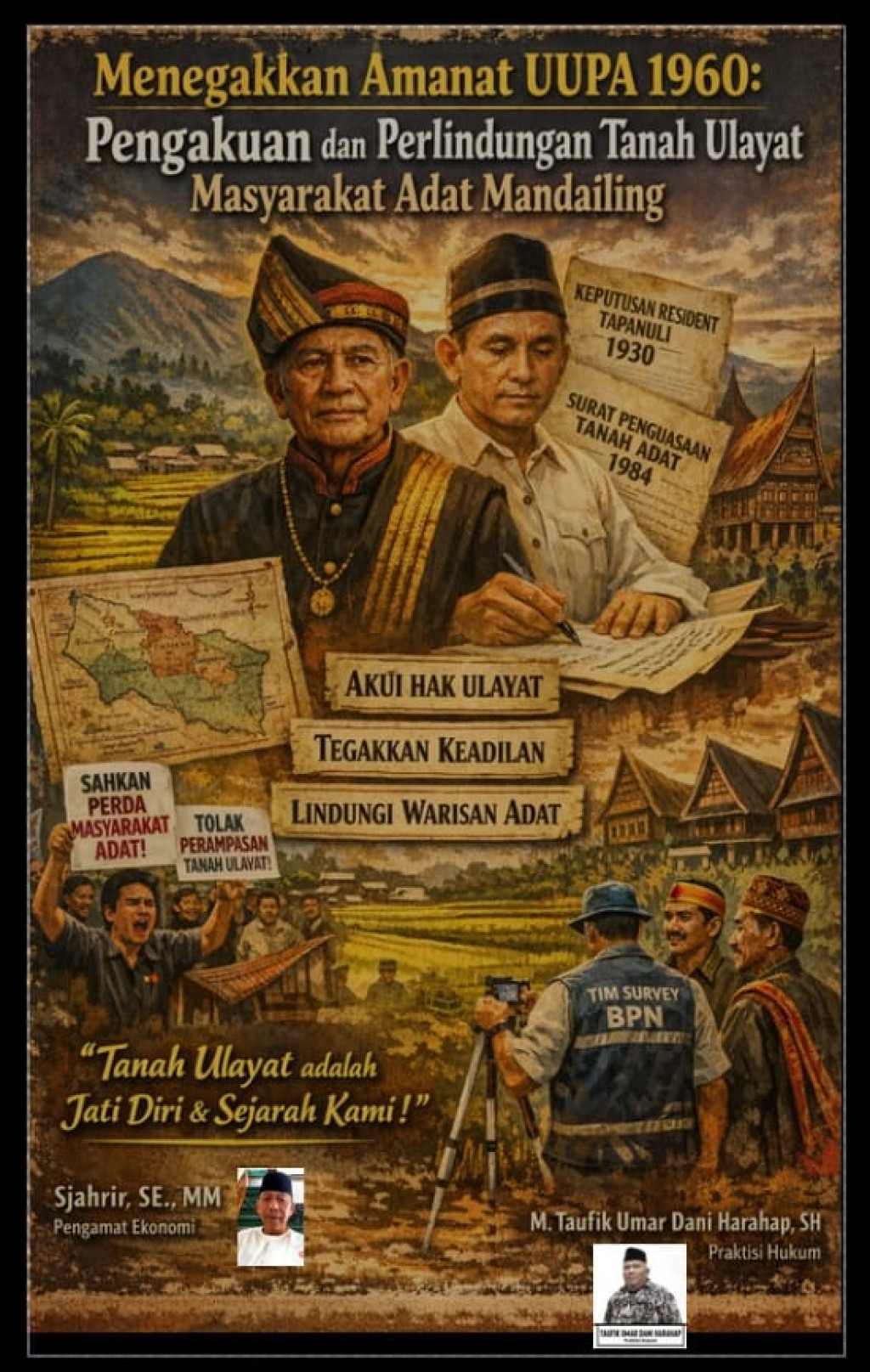 Menegakkan Amanat UUPA 1960: Pengakuan dan Perlindungan Tanah Ulayat Masyarakat Adat Mandailing