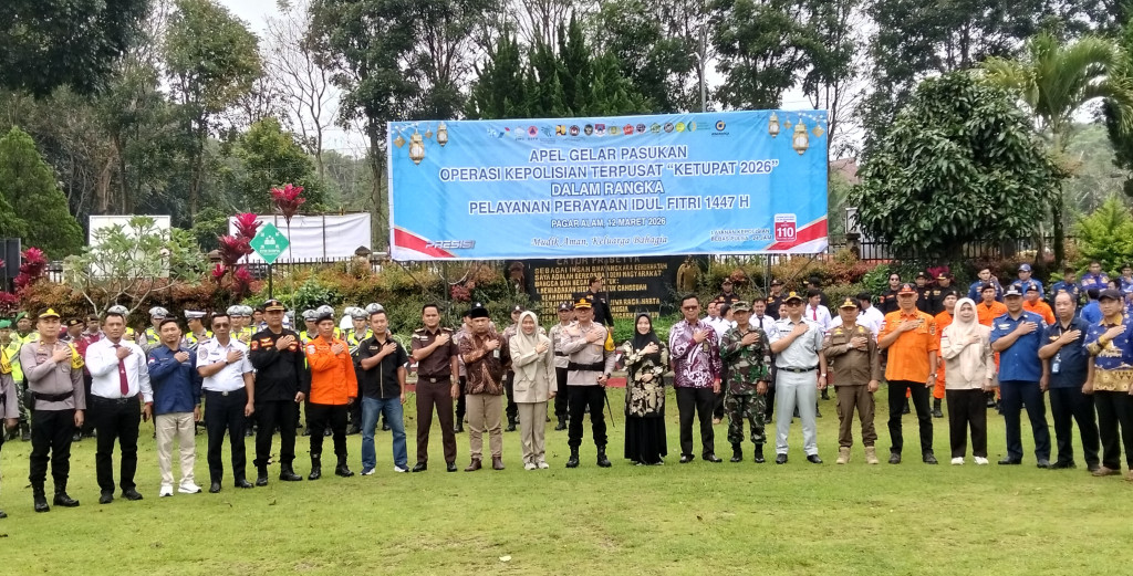 Mudik Aman, Keluarga Bahagia: Kapolres Pagar Alam Pimpin Apel Operasi Ketupat 2026