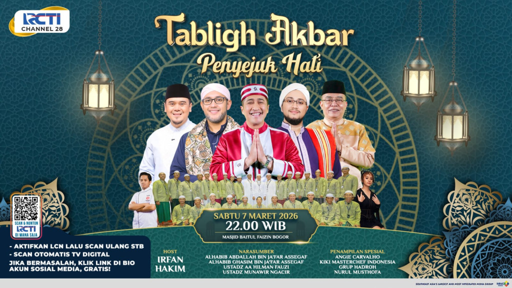 Tabligh Akbar “Penyejuk Hati” Kembali Hadir untuk Pemirsa, Dakwah Menenangkan Hati dan Sholawat Syahdu Live dan Eksklusif hanya di RCTI
